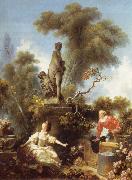 Jean Honore Fragonard The meeting, from De development of the love oil painting reproduction
